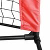 vidaXL Rete da tennis Nero e Rosso 396 x 92 x 87 cm Poliestere