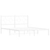 vidaXL Giroletto con Testiera Metallo Bianco 160x200 cm