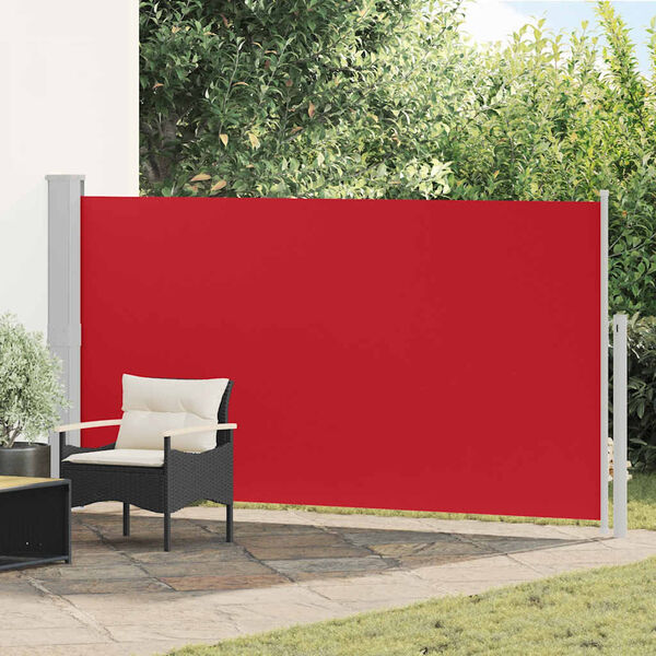 vidaXL Tenda Laterale Retrattile per Patio 170x300 cm Rosso