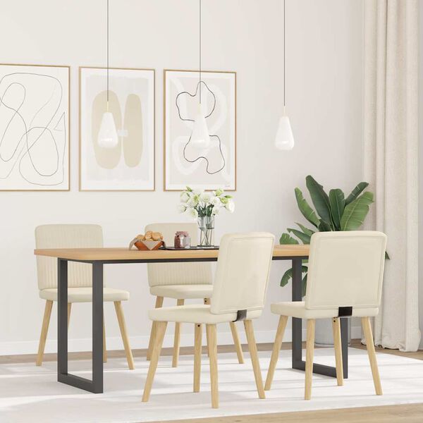 vidaXL Sedie da Pranzo 4 pz Lino