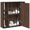 vidaXL Mobile Bagno Specchio Rovere Marrone 60x16x60 Legno Multistrato