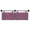 vidaXL Testata appesa Montaggio a parete Viola 150 x 55 x 5 cm Velluto