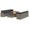 vidaXL Set Divano da Giardino 11 pz Grigio polyrattan
