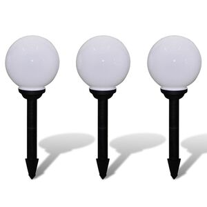 vidaXL Lampione Solare a LED da Giardino 20 cm 3 pz con Picchetto