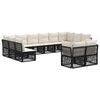 vidaXL Set Divano da Giardino 12 pz Nero polyrattan