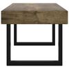 vidaXL Tavolino Salotto Marrone Scuro e Nero 90x45x40cm in MDF e Ferro