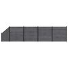 vidaXL Set di Recinzione 5 pz 792 x 186 cm WPC e Alluminio Grigio