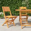 vidaXL Sedie da Giardino Pieghevoli 2pz 47x61x90cm Legno Massello Teak