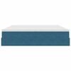 vidaXL Letto con contenitore e materasso Blu Scuro 200 x 200 cm