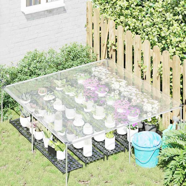 vidaXL Telone trasparente con occhielli 2x2 m in polietilene