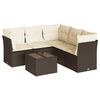 vidaXL Set Divano da Giardino 6 pz con Cuscini Marrone in Polyrattan