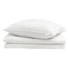 vidaXL Duvet Estivo con cuscino 2 pz Bianco Piuma d'anatra