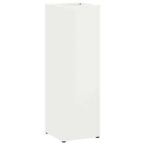 vidaXL Supporto per Ombrellone Bianco 15,5 x 15,5 x 49 cm Metallo