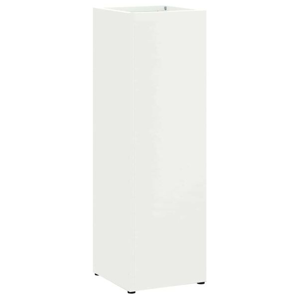 vidaXL Supporto per Ombrellone Bianco 15,5 x 15,5 x 49 cm Metallo