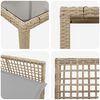 vidaXL Set da Pranzo per Giardino 9 pcs Beige polyrattan