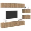 vidaXL Set mobile TV Rovere artigianale Legno multistrato