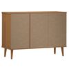 vidaXL Credenza MOLDE Marrone 113x40x80 cm in Legno Massello di Pino