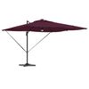 vidaXL Parasol Roma Rosso 286 x 285 x 270 cm Alluminio e Poliestere