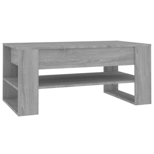 vidaXL Tavolino da Salotto Grigio Sonoma 102x55x45cm Legno Multistrato