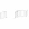 vidaXL Cancello Cani Porta Pieghevole Bianco 12 Pannelli 640 cm Pioppo