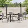 vidaXL Set da Pranzo per Giardino con cuscino 5 pcs Grigio polyrattan