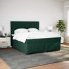 vidaXL Giroletto a Molle con Materasso Verde Scuro 180x200 cm Velluto
