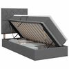 vidaXL Letto con contenitore e materasso Grigio Scuro 100 x 200 cm