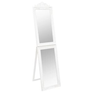 vidaXL Specchio Autoportante Bianco 40x160 cm