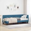 vidaXL Struttura Letto Angolare con Materasso 2 pcs Blu Velluto