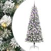 vidaXL Albero di Natale Artificiale con Rami Pieghevoli Verde e Bianco