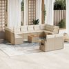 vidaXL Set Divano da Giardino 13 pz con Cuscini Beige in Polyrattan