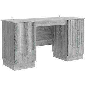 vidaXL Scrivania Grigio Sonoma 142,5 x 50 x 75 cm Legno ingegnerizzato
