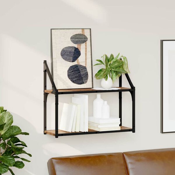 vidaXL Scaffale da parete Legno vecchio 60 x 21 x 51 cm