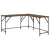 vidaXL Scrivania Rovere Fumo 149x149x75 cm in Legno Multistrato