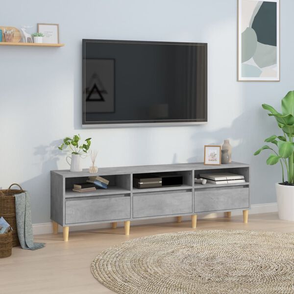 vidaXL Mobile TV Grigio Cemento 150x30x44,5 cm Legno Multistrato
