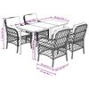 vidaXL Set da Pranzo da Giardino 5pz con Cuscini in Polyrattan Marrone