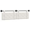 vidaXL Testata appesa Bianco 190 x 55 x 5 cm Pelle Sintetica