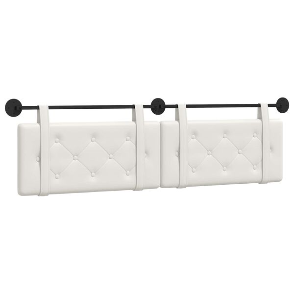 vidaXL Testata appesa Bianco 190 x 55 x 5 cm Pelle Sintetica