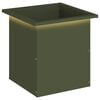 vidaXL Fioriera da giardino con LED Verde Oliva 40 x 40 x 40 cm
