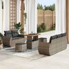 vidaXL Set Divano da Giardino con cuscino 8 pcs Grigio polyrattan