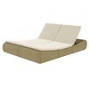 vidaXL Lettino Prendisole in Polyrattan Beige