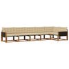 vidaXL Set di divani da esterno con cuscino 6 pcs Naturale e Beige