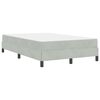 vidaXL Letto a molle con materasso Grigio chiaro 120 x 220 cm Tessuto