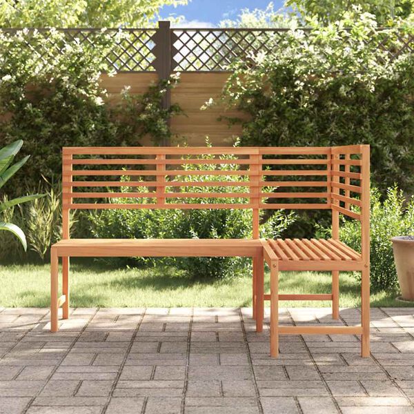 vidaXL Panca da Giardino ad Angolo 140 cm Legno Massello Acacia