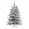 vidaXL Albero di Natale Artificiale con Rami Pieghevoli Bianco 120 cm