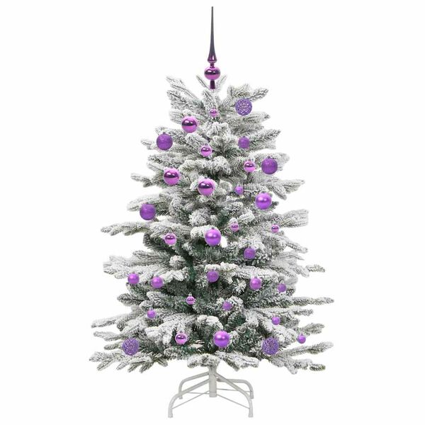vidaXL Albero di Natale Artificiale con Rami Pieghevoli Bianco 120 cm