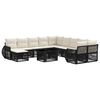 vidaXL Set Divano da Giardino 12 pz Nero e Bianco Crema polyrattan