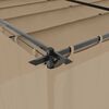 vidaXL Gazebo con Tende Tortora 6x3 m in Acciaio