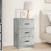 vidaXL Armadio da Notte con cassetto Grigio cemento 38 x 38 x 66 cm