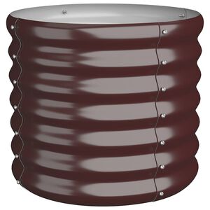 vidaXL Vaso Giardino Acciaio Zincato 40x40x36 cm Marrone